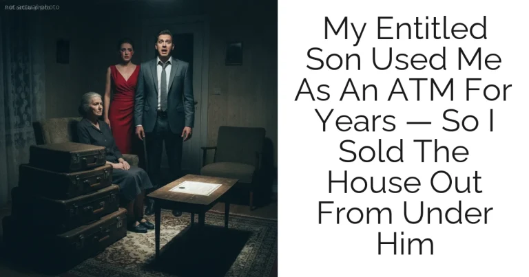 My Entitled Son Used Me As An ATM For Years — So I Sold The House Out From Under Him