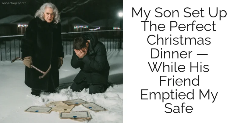 My Son Set Up The Perfect Christmas Dinner — While His Friend Emptied My Safe