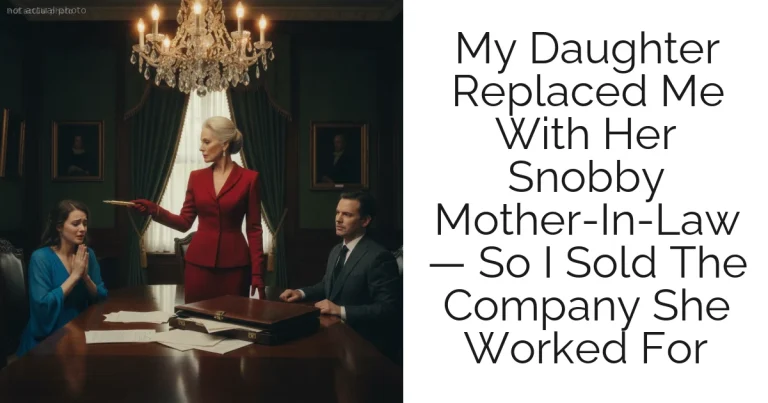 My Daughter Replaced Me With Her Snobby Mother-In-Law — So I Sold The Company She Worked For