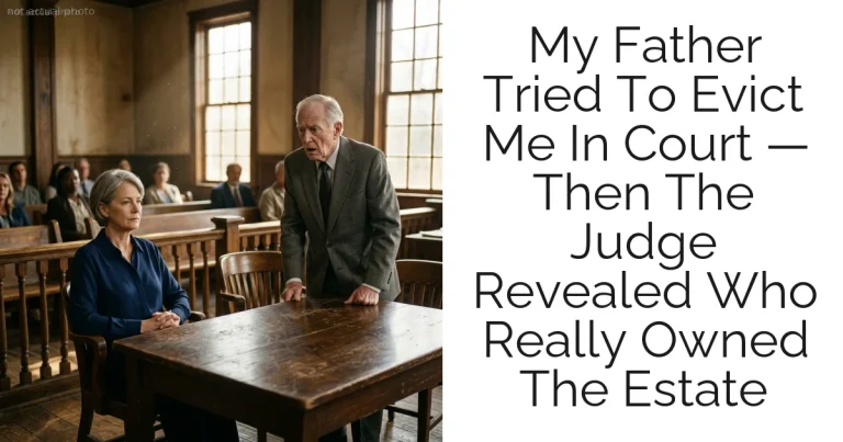 My Father Tried To Evict Me In Court — Then The Judge Revealed Who Really Owned The Estate