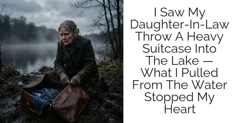 I Saw My Daughter-In-Law Throw A Heavy Suitcase Into The Lake — What I Pulled From The Water Stopped My Heart