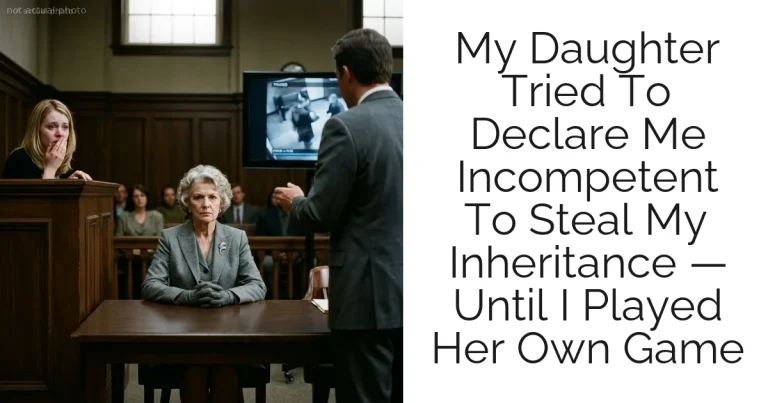 My Daughter Tried To Declare Me Incompetent To Steal My Inheritance — Until I Played Her Own Game