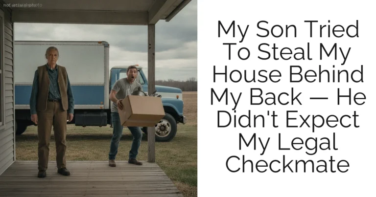 My Son Tried To Steal My House Behind My Back — He Didn't Expect My Legal Checkmate