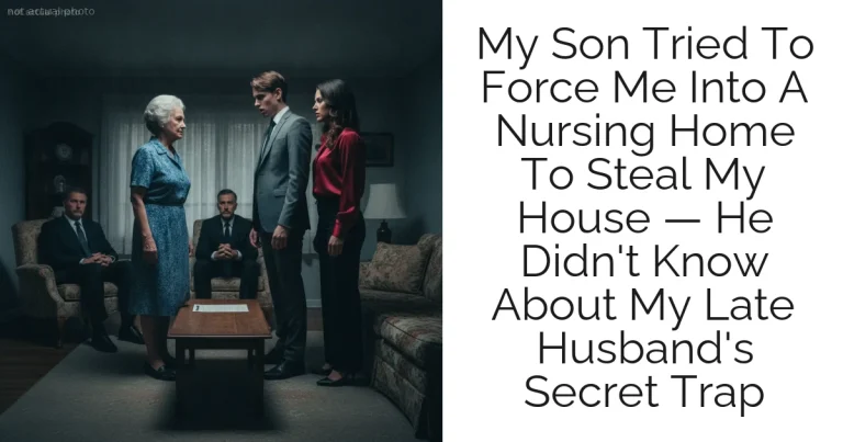 My Son Tried To Force Me Into A Nursing Home To Steal My House — He Didn't Know About My Late Husband's Secret Trap