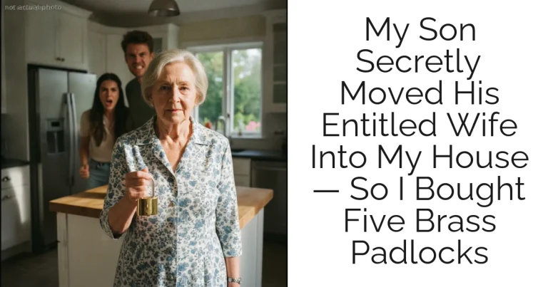 My Son Secretly Moved His Entitled Wife Into My House — So I Bought Five Brass Padlocks