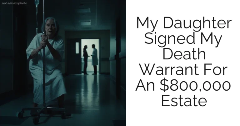 My Daughter Signed My Death Warrant For An $800,000 Estate
