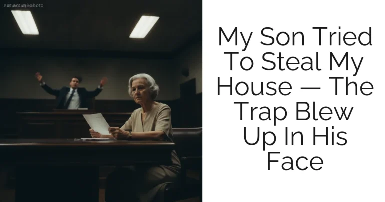My Son Tried To Steal My House — The Trap Blew Up In His Face