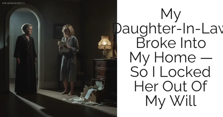 My Daughter-In-Law Broke Into My Home — So I Locked Her Out Of My Will