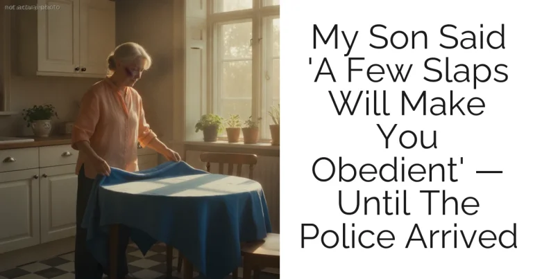 My Son Said 'A Few Slaps Will Make You Obedient' — Until The Police Arrived