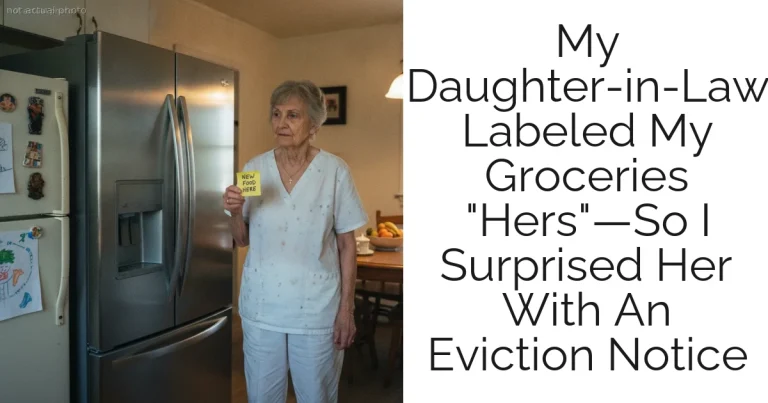 My Daughter-in-Law Labeled My Groceries "Hers"—So I Surprised Her With An Eviction Notice