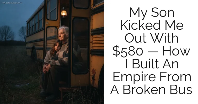 My Son Kicked Me Out With $580 — How I Built An Empire From A Broken Bus