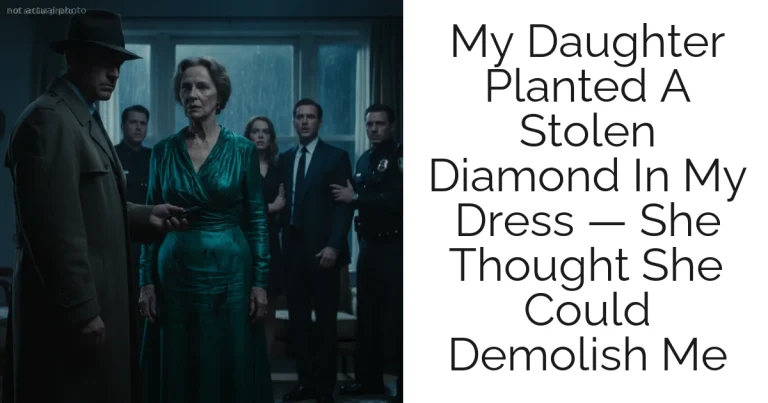 My Daughter Planted A Stolen Diamond In My Dress — She Thought She Could Demolish Me