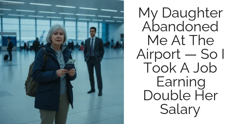 My Daughter Abandoned Me At The Airport — So I Took A Job Earning Double Her Salary