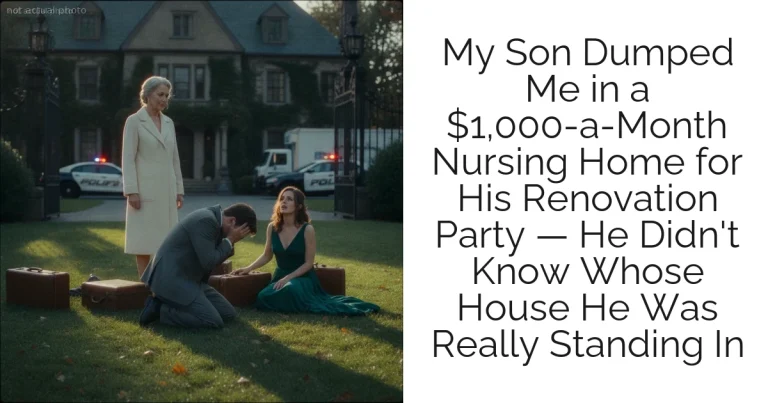 My Son Dumped Me in a $1,000-a-Month Nursing Home for His Renovation Party — He Didn't Know Whose House He Was Really Standing In