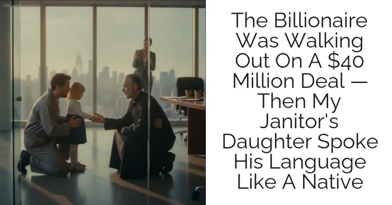 The Billionaire Was Walking Out On A $40 Million Deal — Then My Janitor's Daughter Spoke His Language Like A Native
