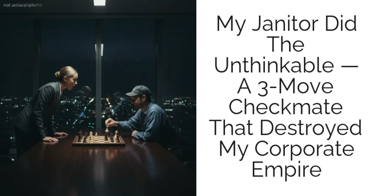 My Janitor Did The Unthinkable — A 3-Move Checkmate That Destroyed My Corporate Empire