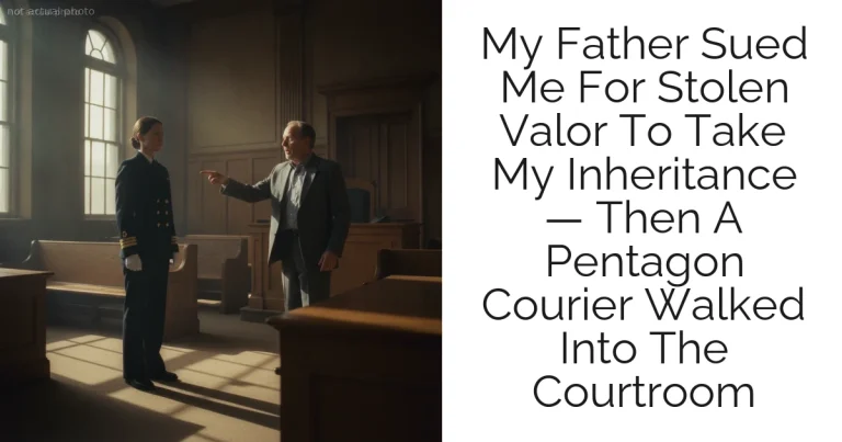 My Father Sued Me For Stolen Valor To Take My Inheritance — Then A Pentagon Courier Walked Into The Courtroom