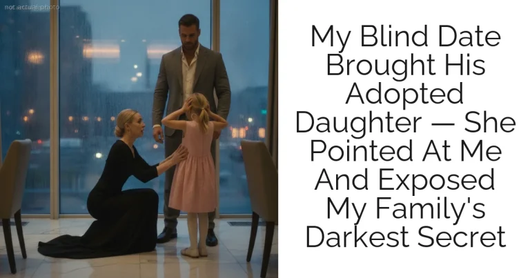My Blind Date Brought His Adopted Daughter — She Pointed At Me And Exposed My Family's Darkest Secret
