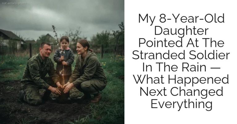 My 8-Year-Old Daughter Pointed At The Stranded Soldier In The Rain — What Happened Next Changed Everything