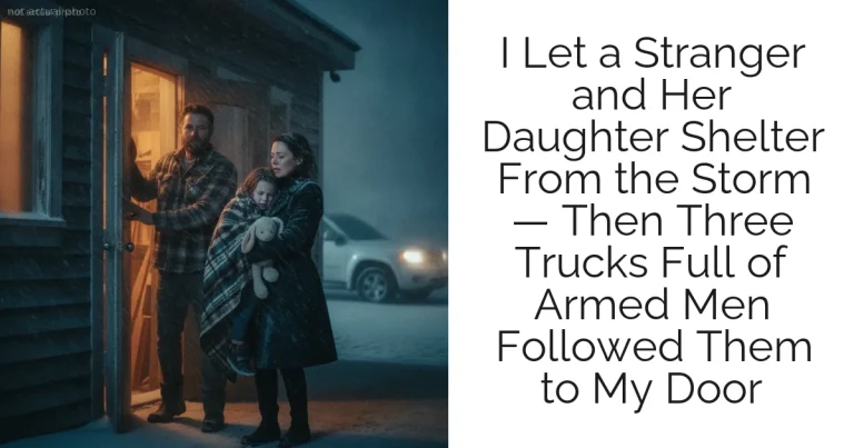 I Let a Stranger and Her Daughter Shelter From the Storm — Then Three Trucks Full of Armed Men Followed Them to My Door