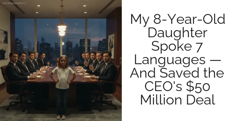 My 8-Year-Old Daughter Spoke 7 Languages — And Saved the CEO's $50 Million Deal