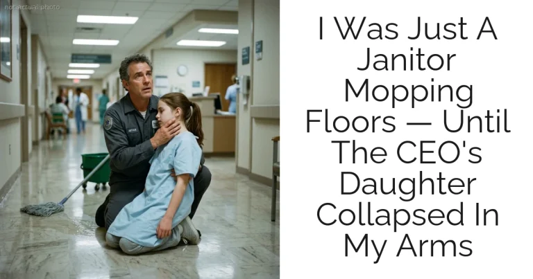 I Was Just A Janitor Mopping Floors — Until The CEO's Daughter Collapsed In My Arms