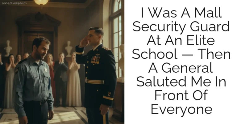 I Was A Mall Security Guard At An Elite School — Then A General Saluted Me In Front Of Everyone