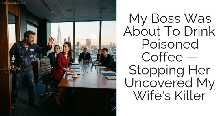 My Boss Was About To Drink Poisoned Coffee — Stopping Her Uncovered My Wife's Killer