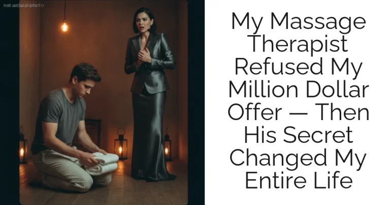 My Massage Therapist Refused My Million Dollar Offer — Then His Secret Changed My Entire Life