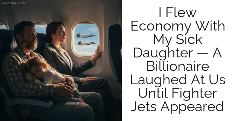 I Flew Economy With My Sick Daughter — A Billionaire Laughed At Us Until Fighter Jets Appeared