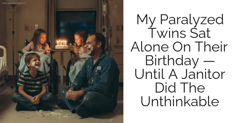 My Paralyzed Twins Sat Alone On Their Birthday — Until A Janitor Did The Unthinkable