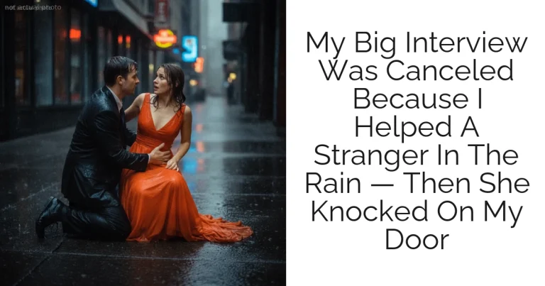 My Big Interview Was Canceled Because I Helped A Stranger In The Rain — Then She Knocked On My Door