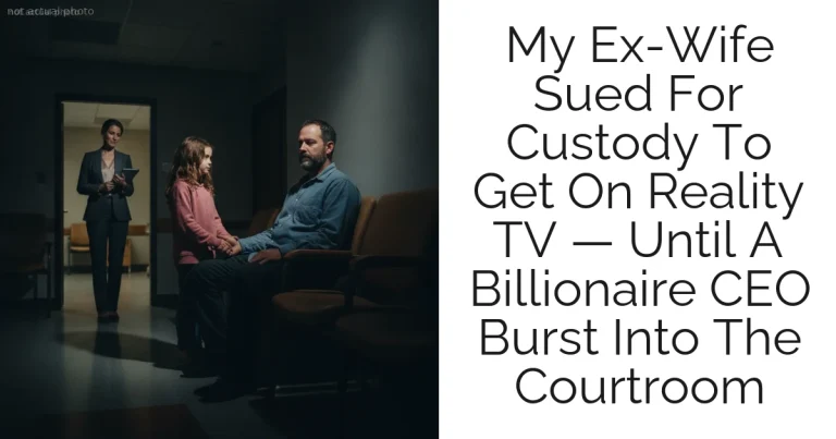 My Ex-Wife Sued For Custody To Get On Reality TV — Until A Billionaire CEO Burst Into The Courtroom