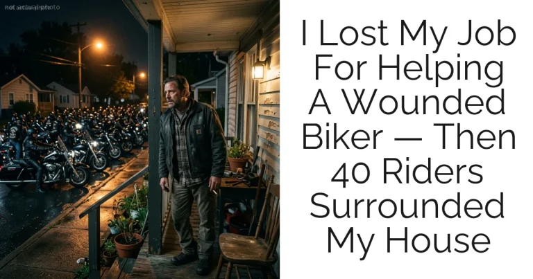I Lost My Job For Helping A Wounded Biker — Then 40 Riders Surrounded My House