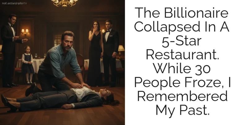 The Billionaire Collapsed In A 5-Star Restaurant. While 30 People Froze, I Remembered My Past.