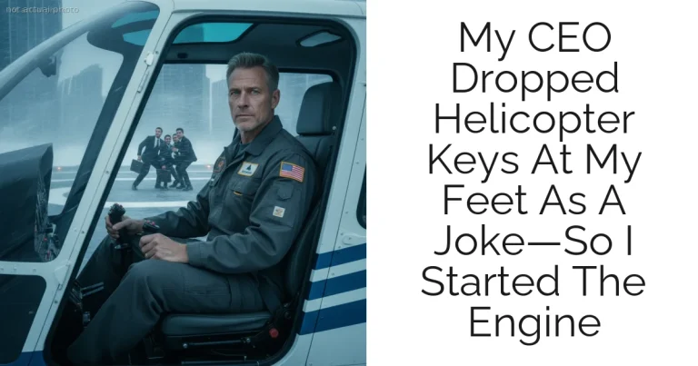 My CEO Dropped Helicopter Keys At My Feet As A Joke—So I Started The Engine