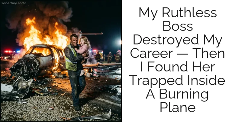 My Ruthless Boss Destroyed My Career — Then I Found Her Trapped Inside A Burning Plane
