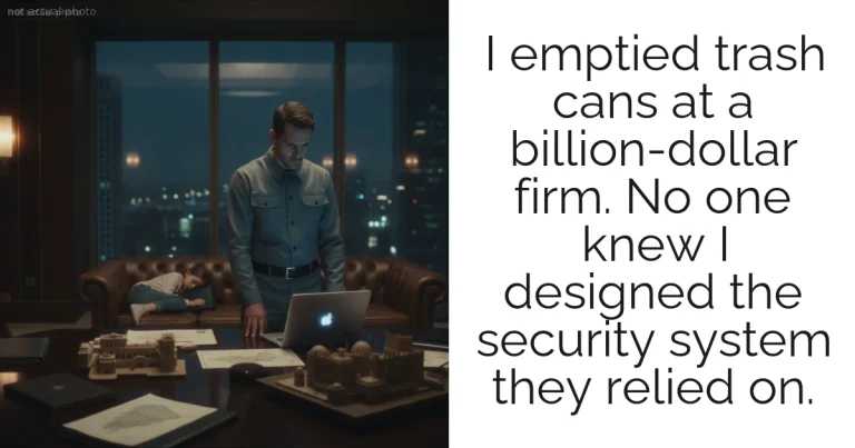 I emptied trash cans at a billion-dollar firm. No one knew I designed the security system they relied on.