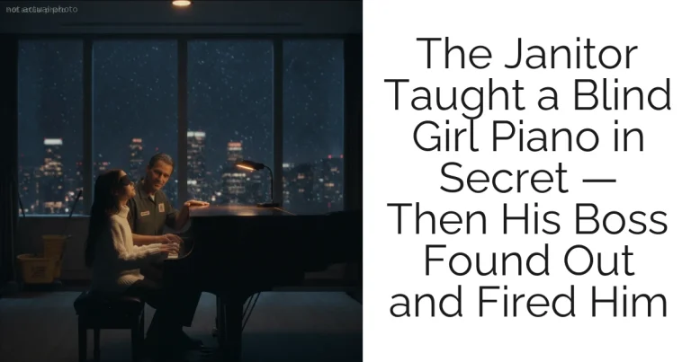 The Janitor Taught a Blind Girl Piano in Secret — Then His Boss Found Out and Fired Him