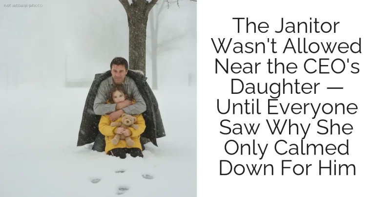 The Janitor Wasn't Allowed Near the CEO's Daughter — Until Everyone Saw Why She Only Calmed Down For Him