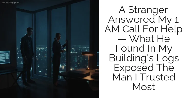A Stranger Answered My 1 AM Call For Help — What He Found In My Building's Logs Exposed The Man I Trusted Most