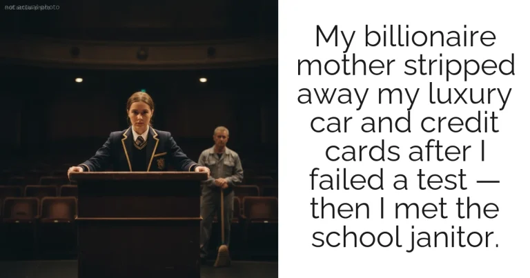 My billionaire mother stripped away my luxury car and credit cards after I failed a test — then I met the school janitor.