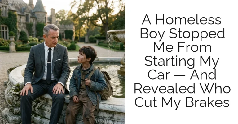 A Homeless Boy Stopped Me From Starting My Car — And Revealed Who Cut My Brakes