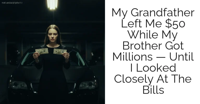 My Grandfather Left Me $50 While My Brother Got Millions — Until I Looked Closely At The Bills