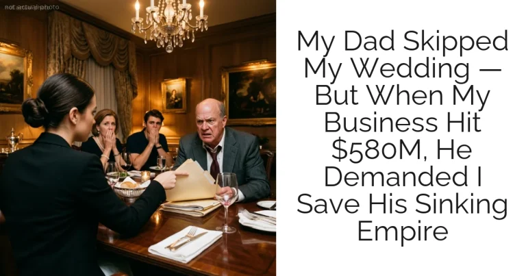 My Dad Skipped My Wedding — But When My Business Hit $580M, He Demanded I Save His Sinking Empire