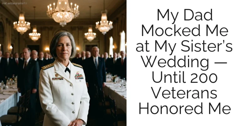 My Dad Mocked Me at My Sister’s Wedding — Until 200 Veterans Honored Me