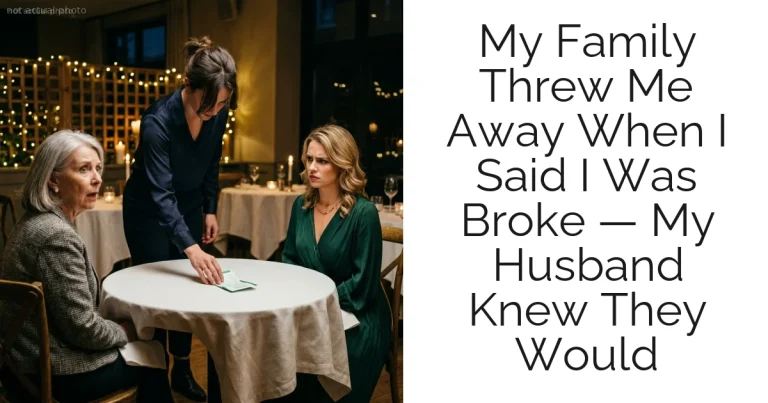 My Family Threw Me Away When I Said I Was Broke — My Husband Knew They Would