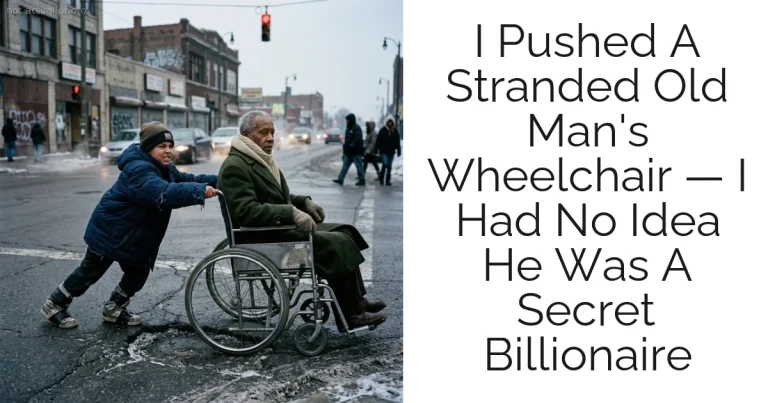 I Pushed A Stranded Old Man's Wheelchair — I Had No Idea He Was A Secret Billionaire