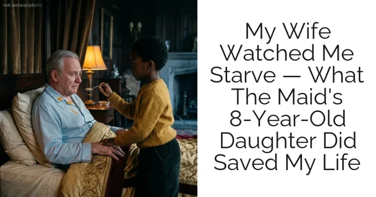 My Wife Watched Me Starve — What The Maid's 8-Year-Old Daughter Did Saved My Life