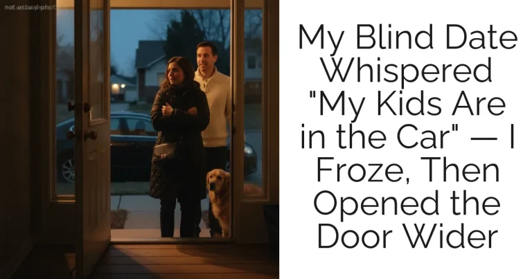 My Blind Date Whispered "My Kids Are in the Car" — I Froze, Then Opened the Door Wider